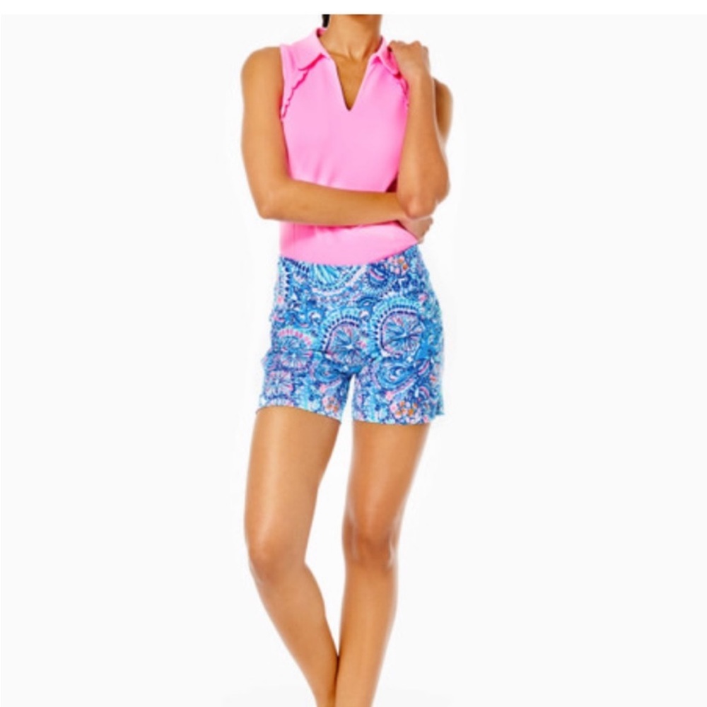 NWT LILLY PULITZER Nakia Commotion Ocean 5" Short size 00